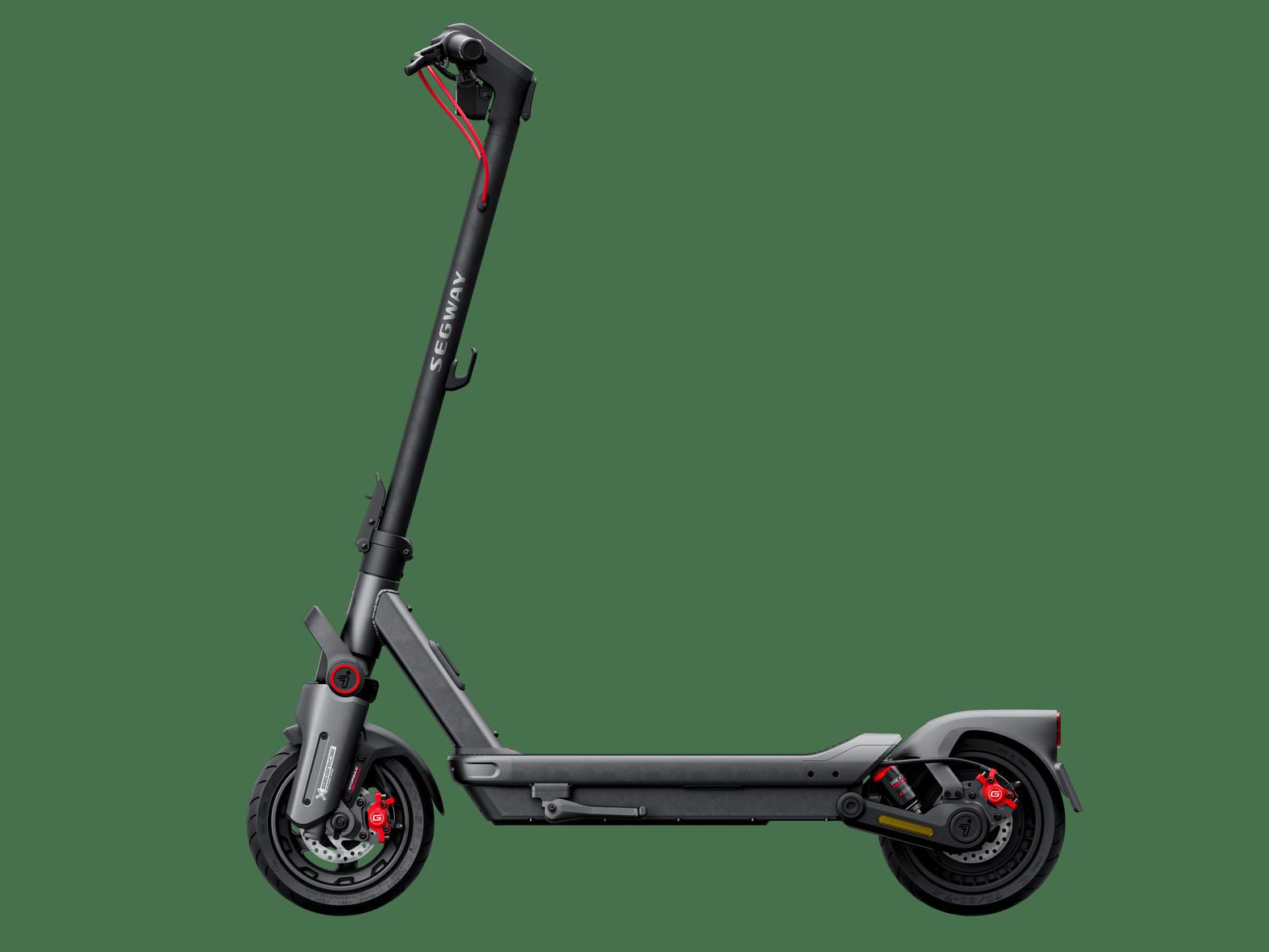 Segway Ninebot Max G3 side profile showing dual suspension and disc brakes