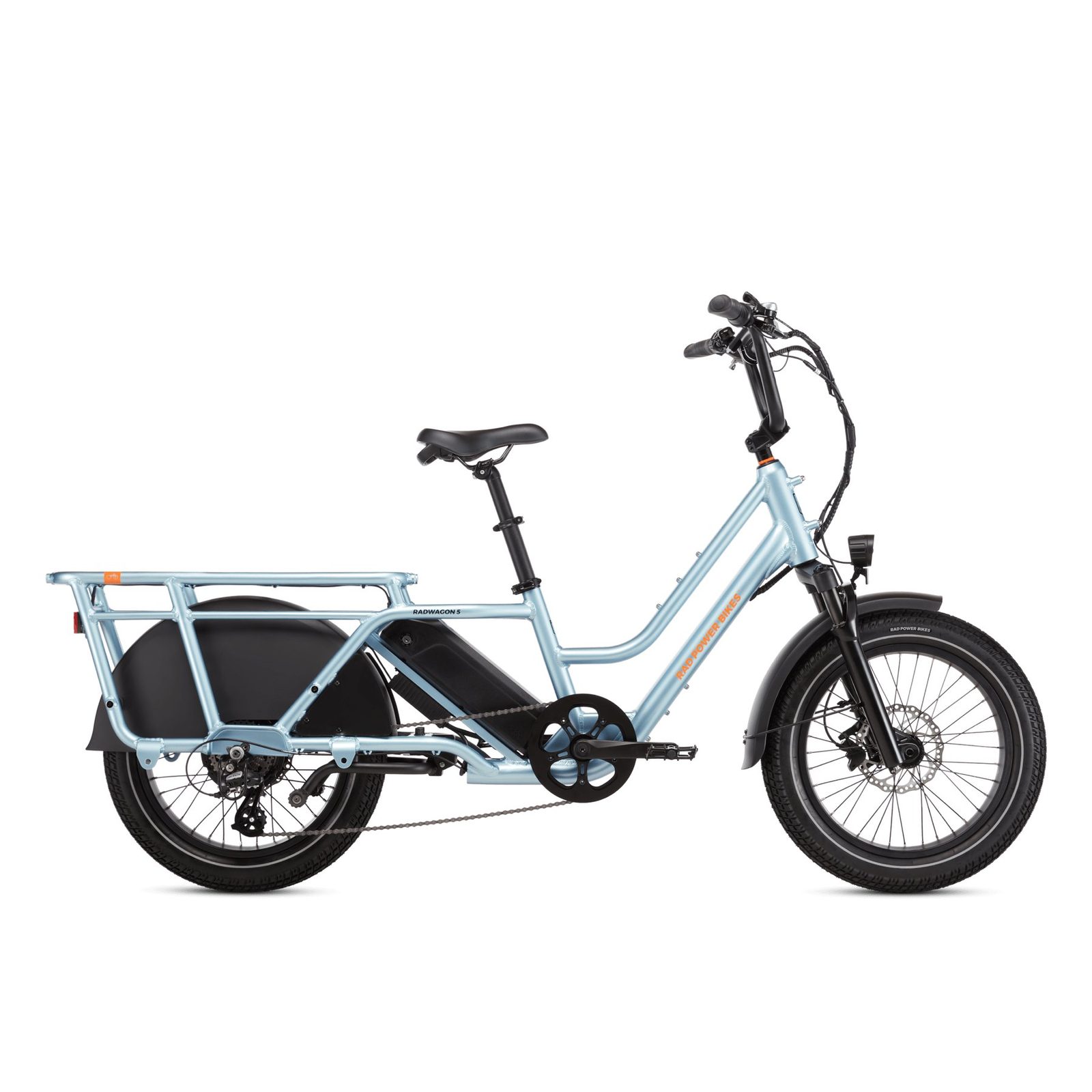 Longtail cargo e-bike loaded for a city errand